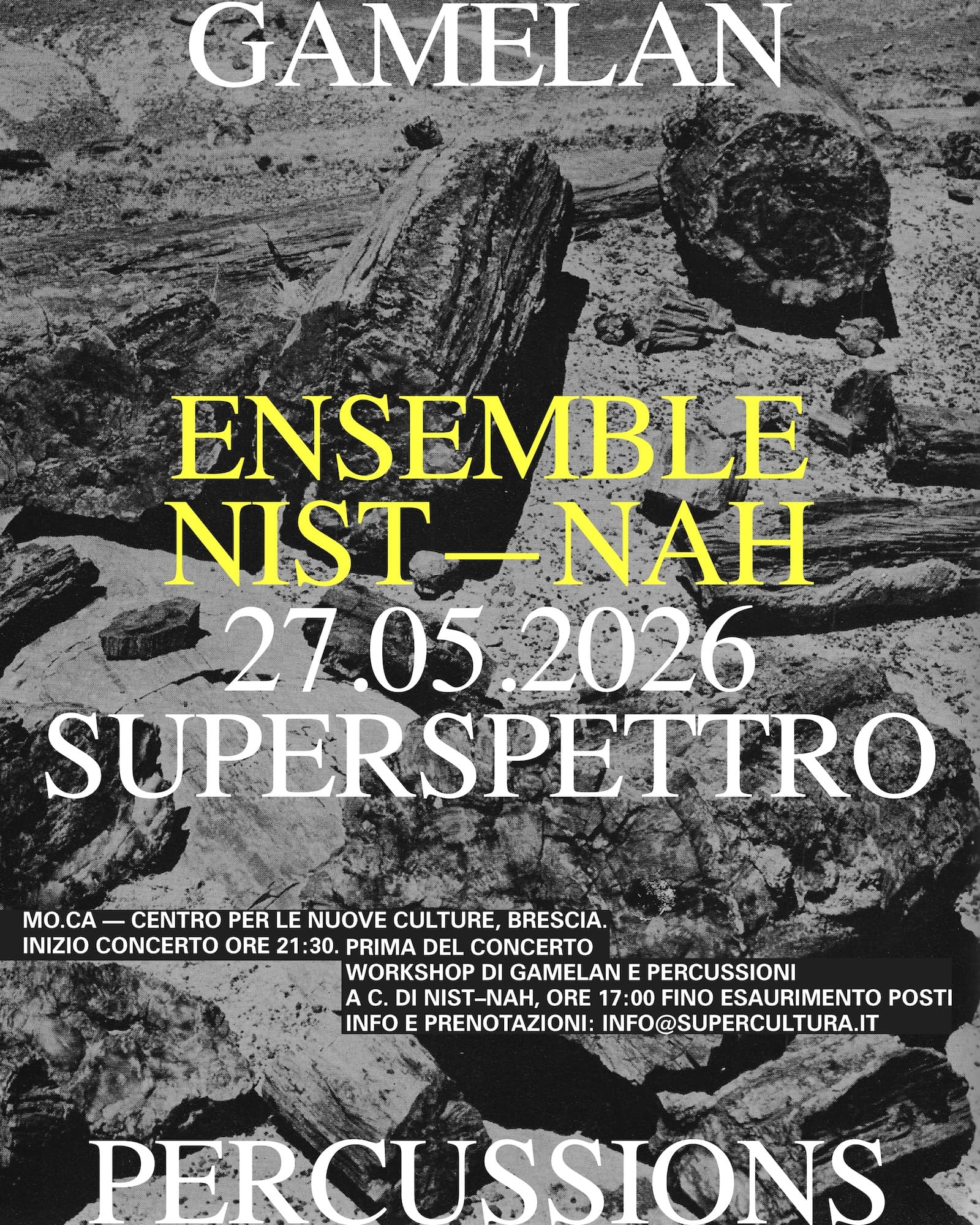 SuperSpettro: Ensemble Nist-Nah Live + Workshop — Musica a Brescia, mercoledì 27 maggio